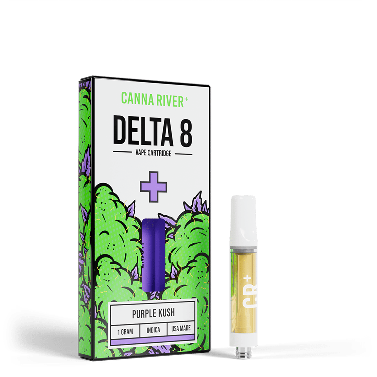 Canna River - D8 Cartridge - Purple Kush - 1 Gram (Indica)